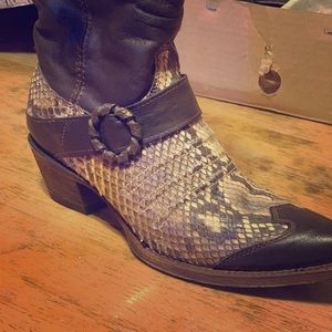 Python corral slouch boots